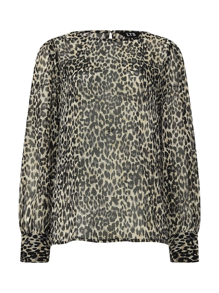 Long Tall Sally Grey Georgette Scoop Neck Blouse - Image 5 of 5