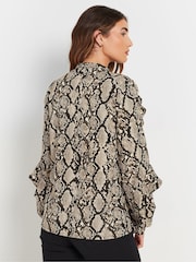 Long Tall Sally Natural Frilled Shirt - Image 3 of 5
