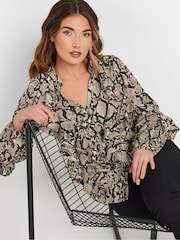 Long Tall Sally Natural Frilled Shirt - Image 4 of 5