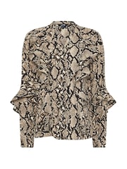Long Tall Sally Natural Frilled Shirt - Image 5 of 5