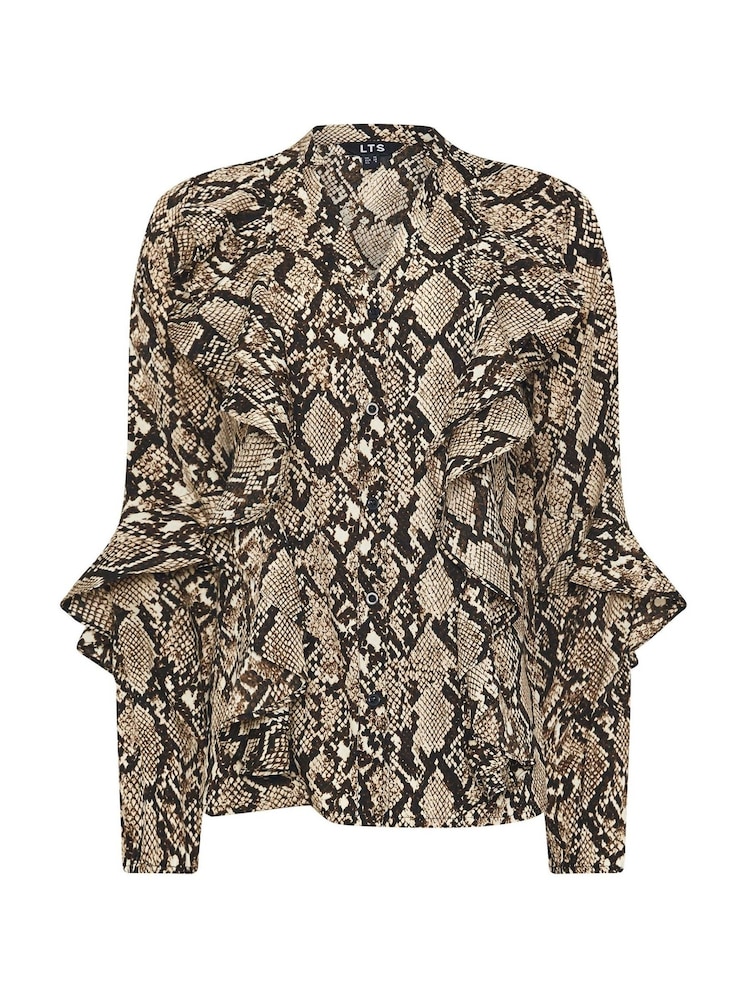 Long Tall Sally Natural Frilled Shirt - Image 5 of 5