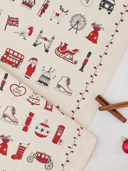 Victoria Eggs Red London Christmas  Tea Towels Set of 2 - Image 2 of 4