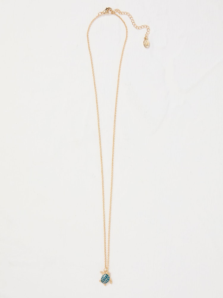 FatFace Gold Tone Turtle Necklace - Image 1 of 2