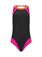 Long Tall Sally Black Sporty Colourblock Swimsuit - Image 5 of 6