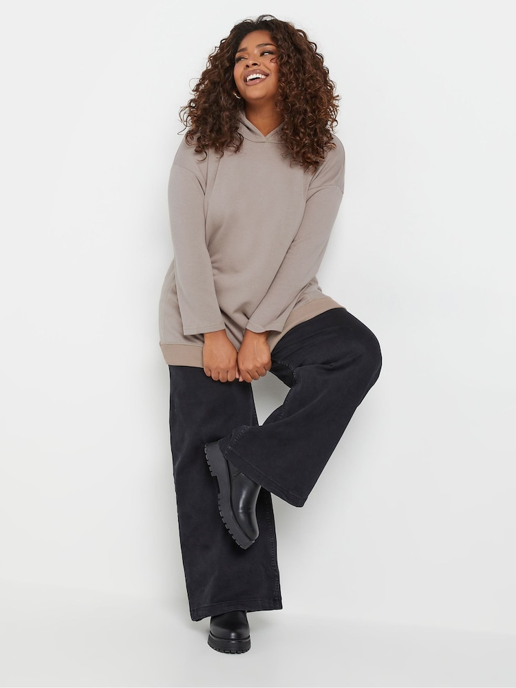 Yours Curve Oversized 100% Cotton Hanorac cu glugă - Imaginea 2 din 5