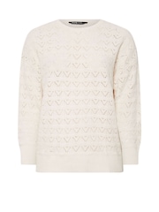 Yours Curve Natural Pointelle Chenille Jumper - Image 5 of 5