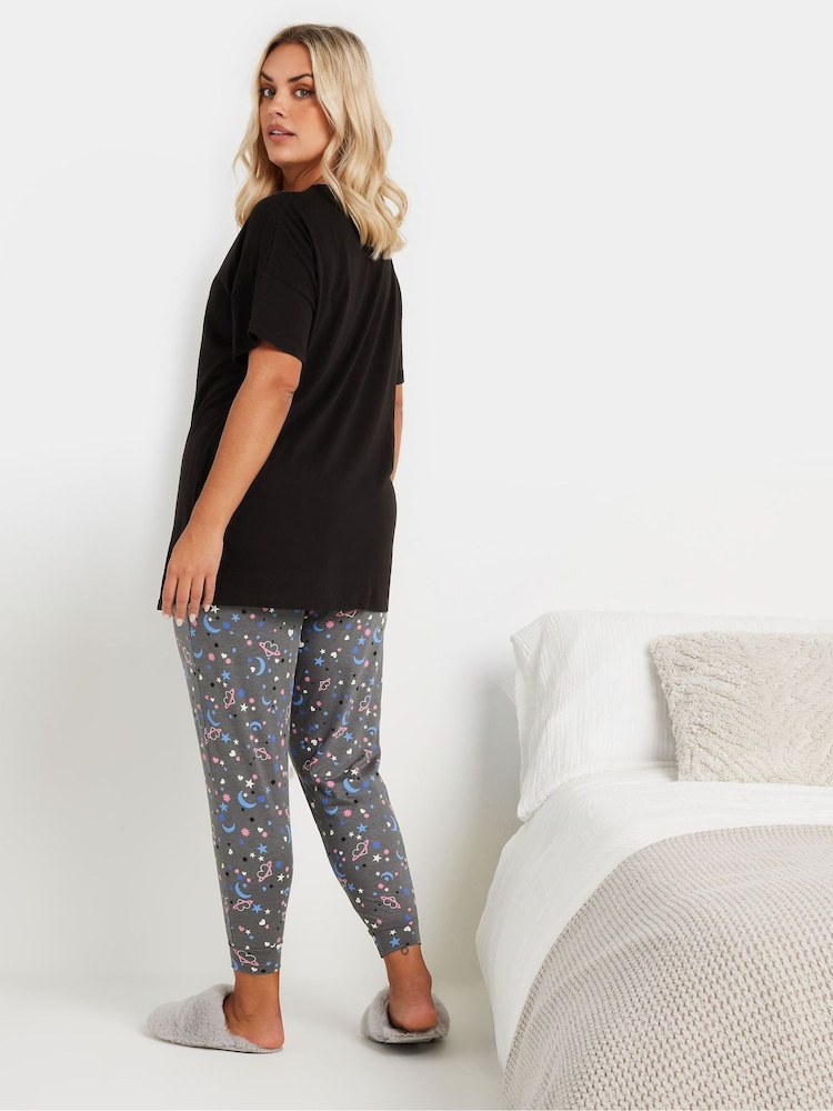 Yours Curve The Moon And Back Cuffed Pyjama Set - Imagen 2 de 5 Yours Curve The Moon And Back Cuffed Pyjama Set - Imagen 2 de 5