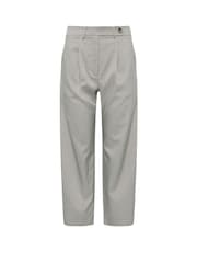 PixieGirl Petite Grey Tab Detail Wide Leg Trousers - Image 5 of 5