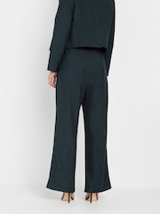 PixieGirl Petite Navy Blue Tailored Tab Wide Leg Trousers - Image 3 of 5