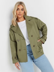 Yours Curve Short Trench Coat - Imagen 1 de 8