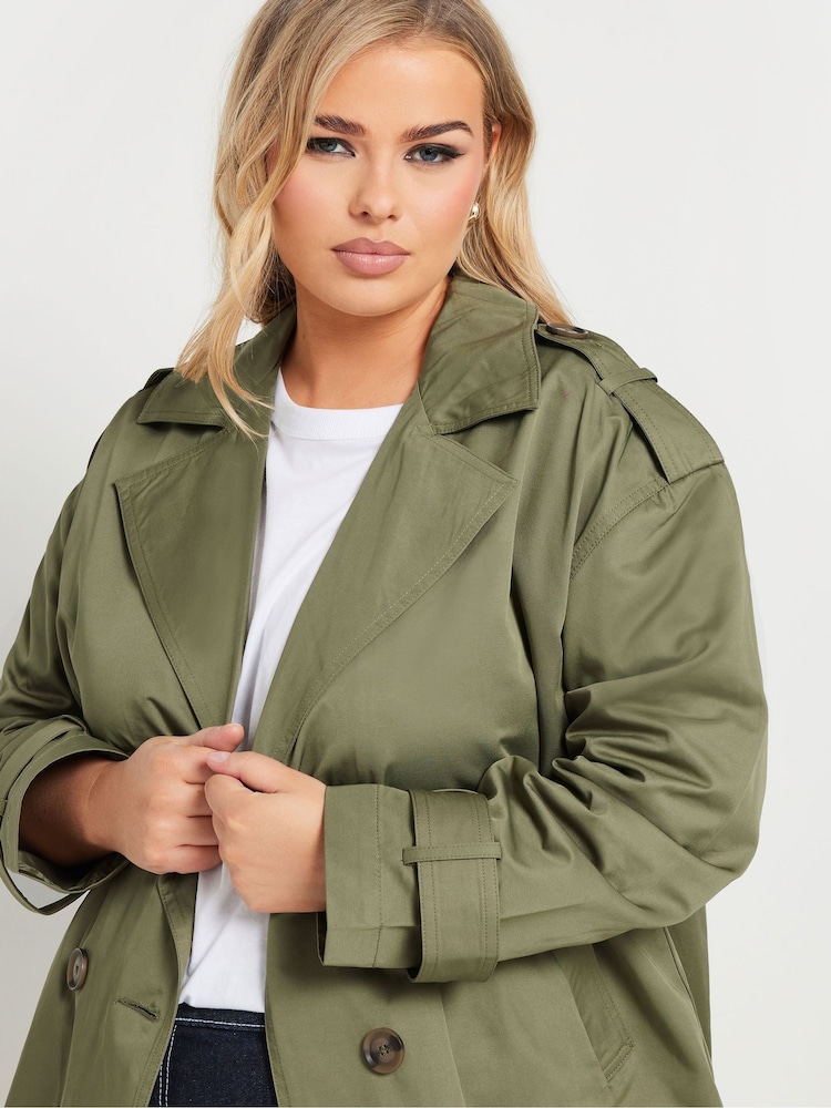 Plus Size Mac Coat Uk Plus Size Green Suedette Mac Style Coat With