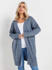 Yours Curve Blue Soft Handle Midi Cardigan - Image 1 of 5
