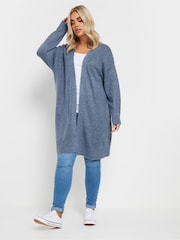 Yours Curve Blue Soft Handle Midi Cardigan - Image 2 of 5