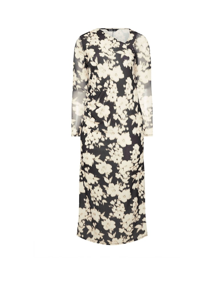 Yours Curve Black Limited Neck Detail Dress - Image 5 of 5