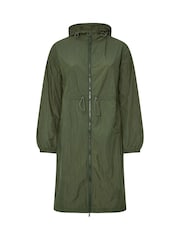 Yours Curve Green Lightweight Longline Parka Jacket - Image 5 of 5