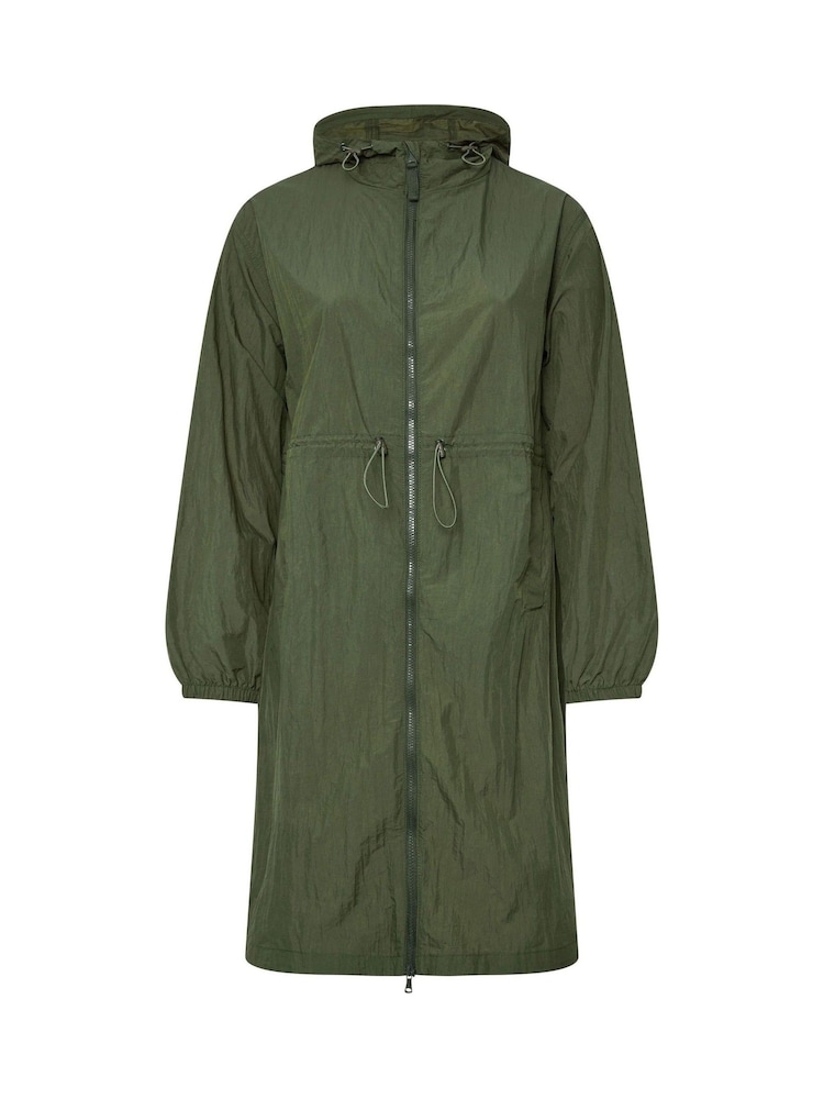 Yours Curve Green Lightweight Longline Parka Jacket - Image 5 of 5