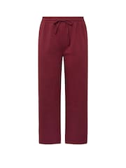 Yours Curve Burgundy Red Limited Collection Side Stripe Joggers - Image 5 of 5