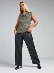 Yours Curve Green Limited Snake Top - Image 4 of 6