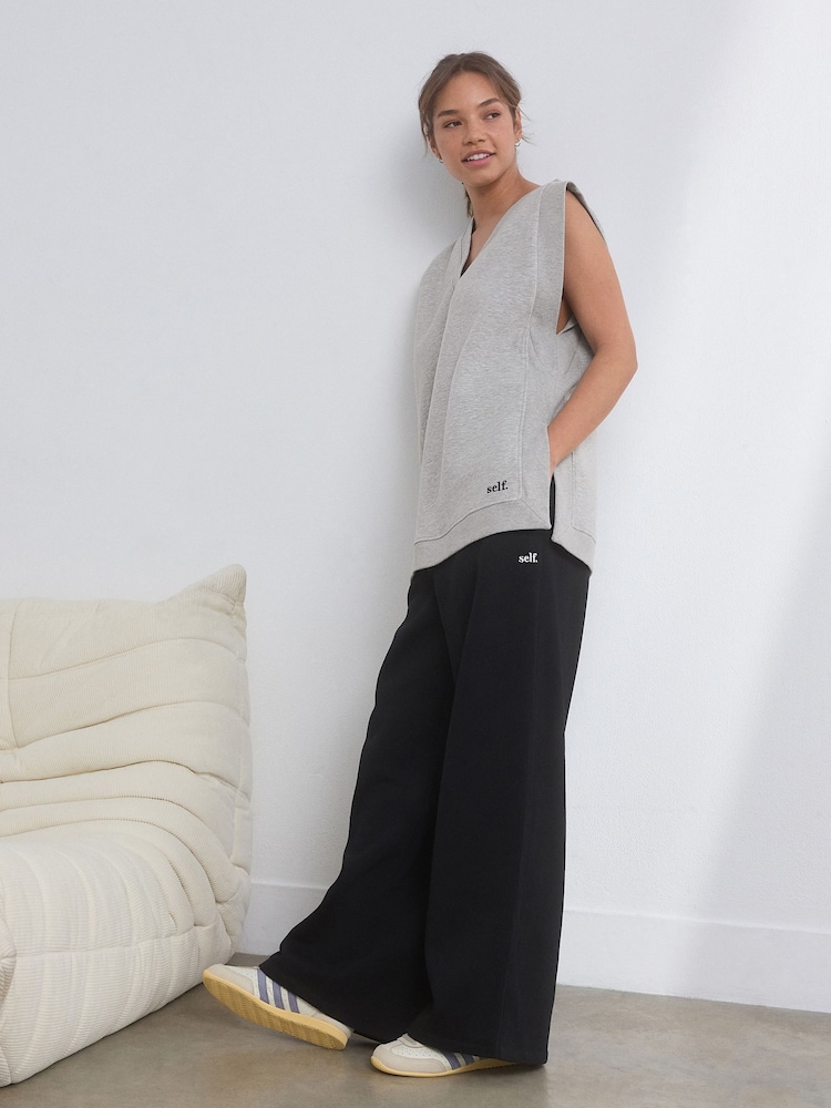 self. Grey Sweatshirt Tank Top - Image 1 of 10