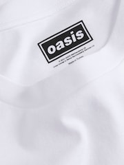 JACK & JONES White 100% Cotton OASIS Guitar T-Shirt - Image 4 of 4