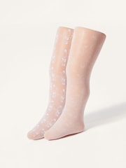 Monsoon – Baby-Strumpfhose mit Spitze, 2er-Pack - Bild 1 von 3
