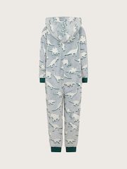 Monsoon Blue Glow In The Dark Dinosaur Fleece All-In-One - Image 2 of 3