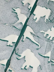 Monsoon Blue Glow In The Dark Dinosaur Fleece All-In-One - Image 3 of 3