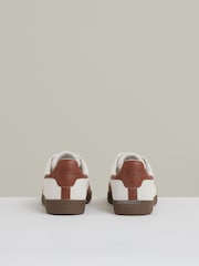 Reiss Off White/Brown Bode Suede Low-Top Trainers - Image 3 of 5