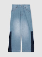 Reiss Blue Briar Patchwork Denim Jeans Two-Tone - Image 2 of 4
