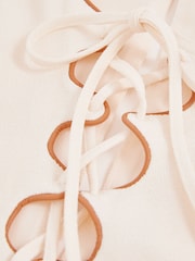 Reiss Cream Amelia Atelier Satin Crepe Cut-Out Top - Image 7 of 7