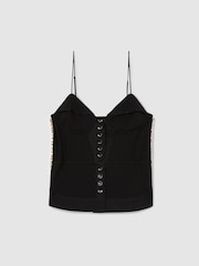 Negro - Reiss Preston Atelier Embellished Corset Top - Imagen 2 de 7