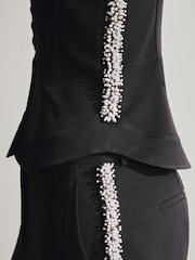 Negro - Reiss Preston Atelier Embellished Corset Top - Imagen 5 de 7
