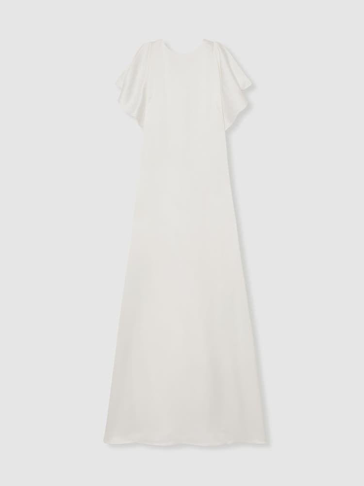 Reiss White Brackley Atelier Duchess Satin Maxi Dress - Image 2 of 9