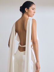 Reiss White Brackley Atelier Duchess Satin Maxi Dress - Image 3 of 9
