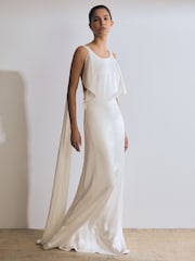 Reiss White Brackley Atelier Duchess Satin Maxi Dress - Image 4 of 9