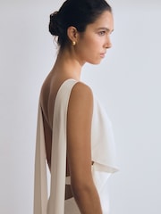 Reiss White Brackley Atelier Duchess Satin Maxi Dress - Image 5 of 9