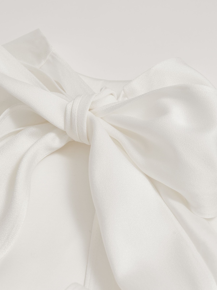 Reiss White Brackley Atelier Duchess Satin Maxi Dress - Image 9 of 9