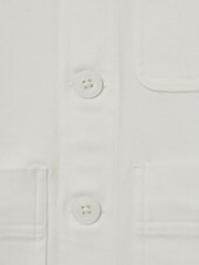Off White - Reiss Mcduffy Cotton Blend Work Jacket - Bild 4 von 4