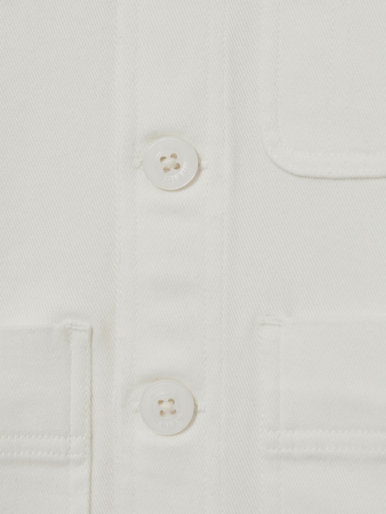 Off White - Reiss Mcduffy Cotton Blend Work Jacket - Bild 4 von 4