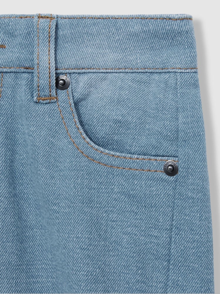 Reiss Blue Briar Patchwork Two-Tone Denim Jeans - Image 4 of 4
