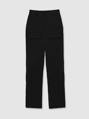 Reiss Black Camilla Wide-Leg Combat Trousers - Image 2 of 7