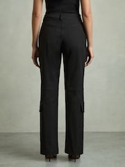 Reiss Black Camilla Wide-Leg Combat Trousers - Image 5 of 7