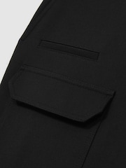 Reiss Black Camilla Wide-Leg Combat Trousers - Image 7 of 7