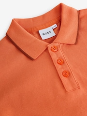 Tricou polo BOSS cu mânecă scurtă, logo și 100% bumbac din pichet - Image 3 of 8
