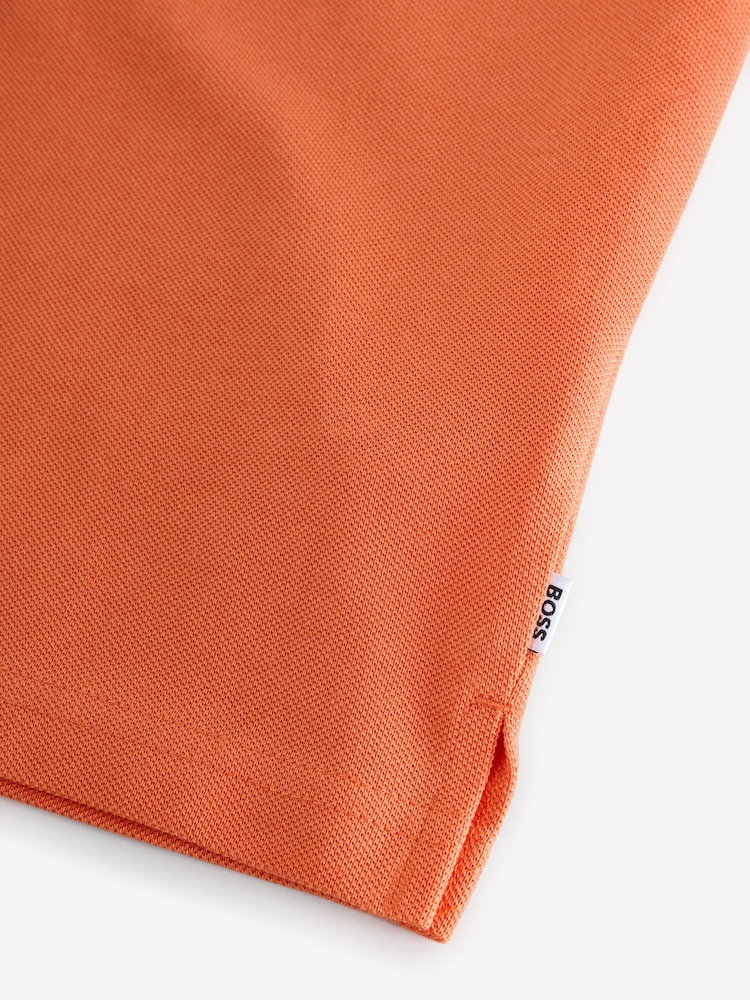 Tricou polo BOSS cu mânecă scurtă, logo și 100% bumbac din pichet - Image 7 of 8