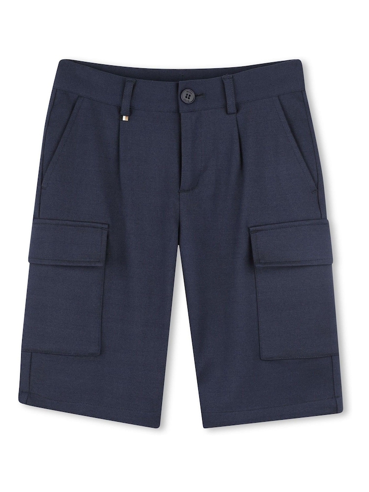 BOSS Blue Cargo Pocket Chino Shorts - Image 1 of 2 BOSS Blue Cargo Pocket Chino Shorts - Image 1 of 2