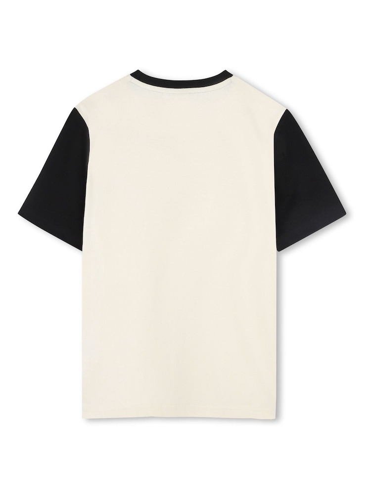 BOSS Natural Colourblock Chest Logo Short Sleeve T-Shirt - Image 2 of 2