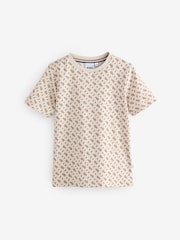BOSS Natural All Over Logo Short Sleeve T-Shirt - Image 1 of 4