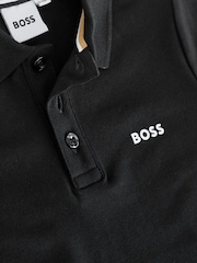 BOSS חולצת פולו פיקה עם שרוולים קצרים ולוגו - תמונה 3 מתוך 3