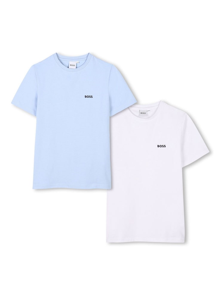 BOSS Blue Chest Logo Short Sleeve T-Shirts 2 Pack - Image 1 of 6